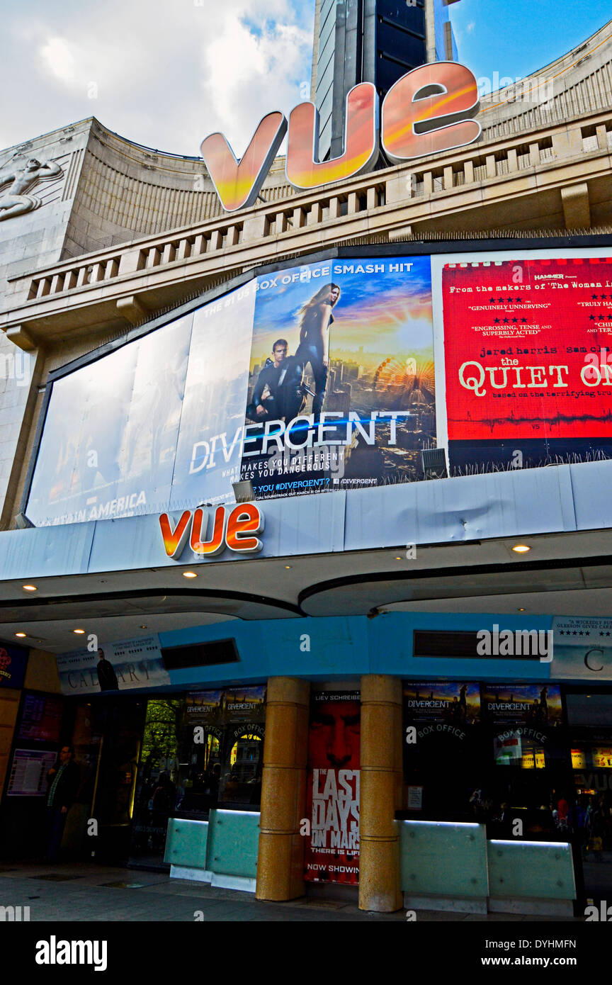 VUE Kino, Leicester Square, West End, London, England, Vereinigtes Königreich Stockfoto