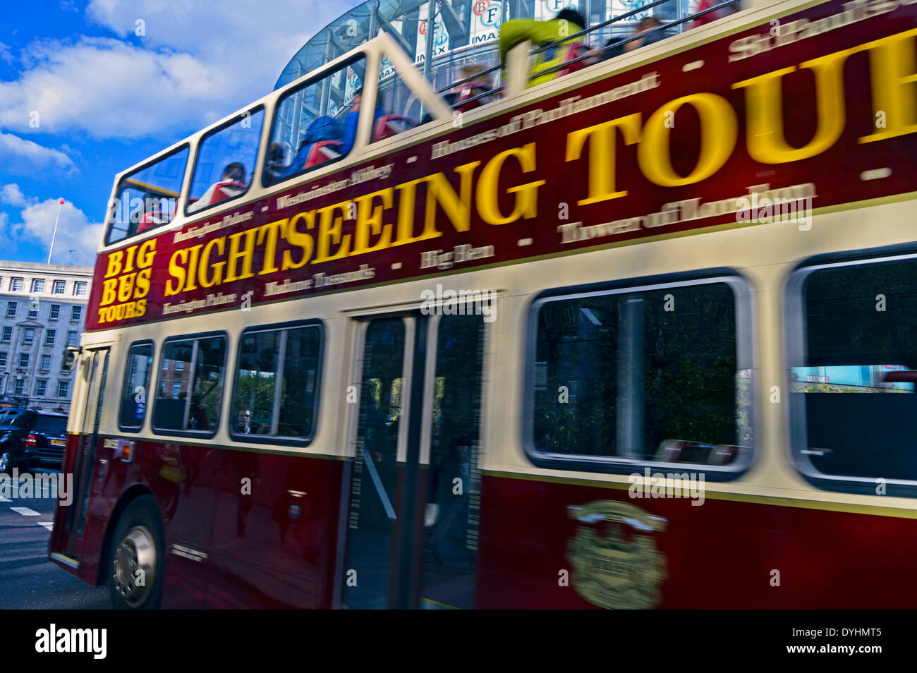 Sightseeing Tour Bus, Waterloo, London, England, Vereinigtes Königreich Stockfoto