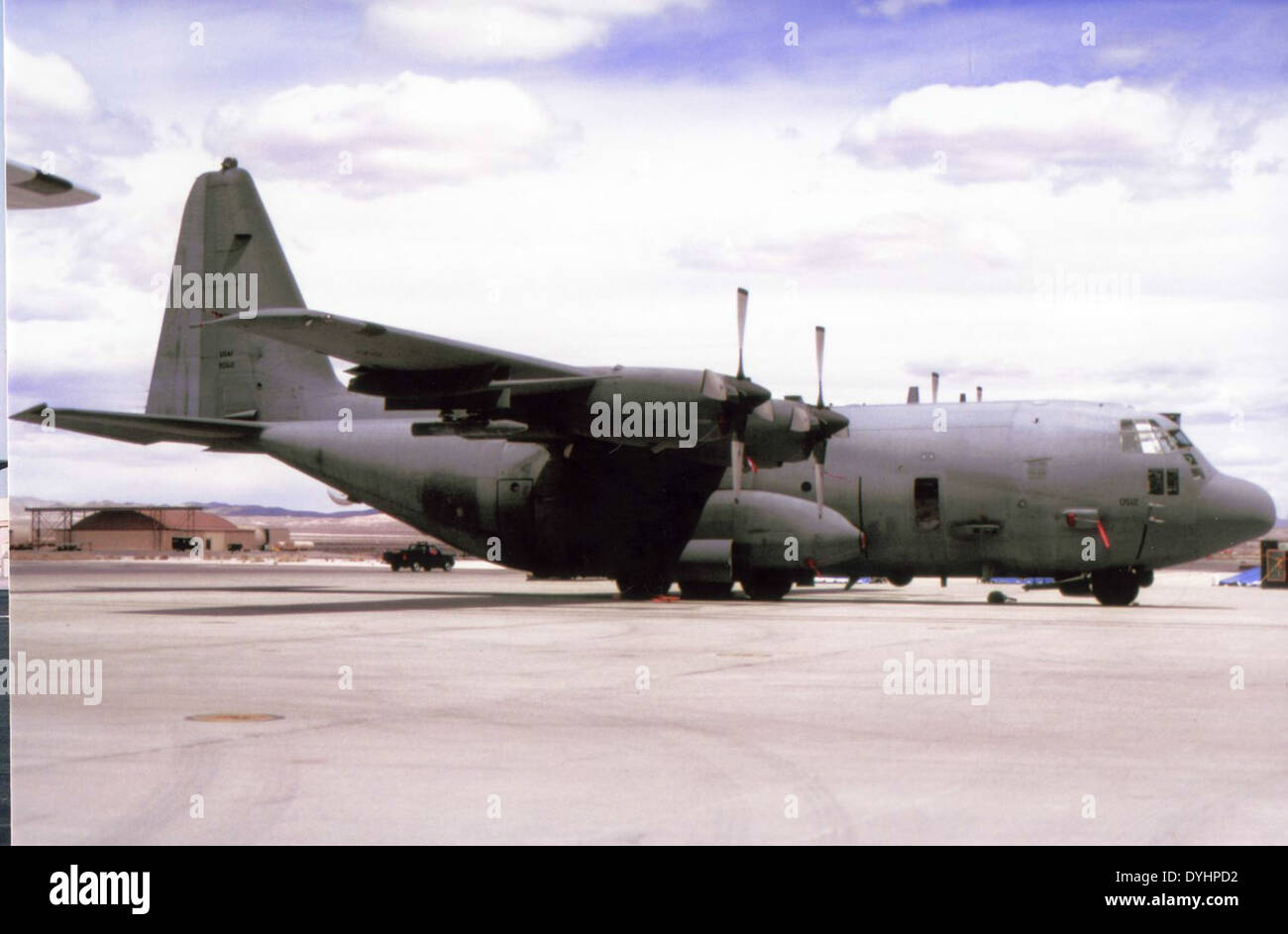 Lockheed AC-130U, 89-0512, Nellis AFB, 24. April 97, Schroder über Mutza Stockfoto