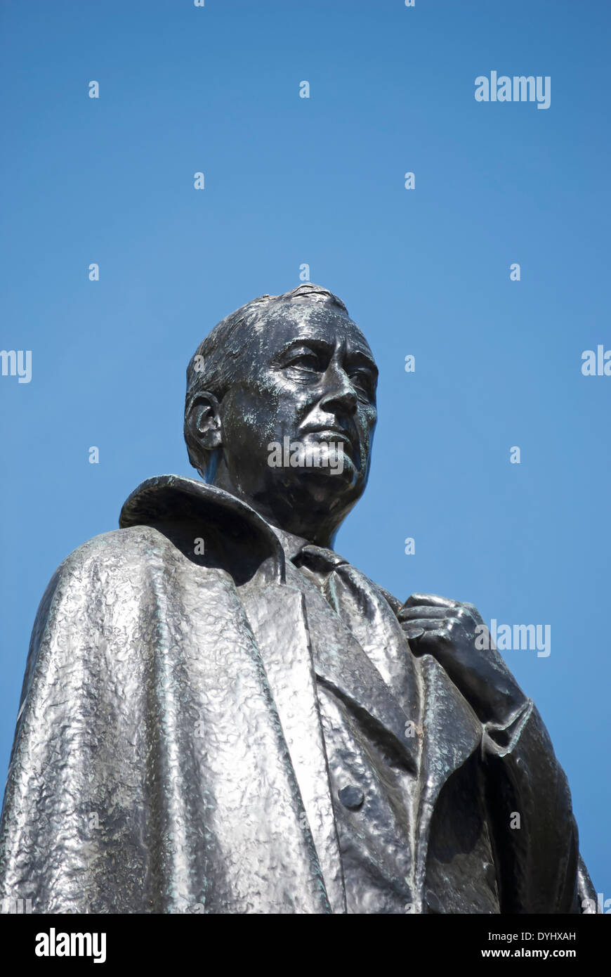 Statue von Franklin Delano Roosevelt in Grosvenor Square in London, England Stockfoto