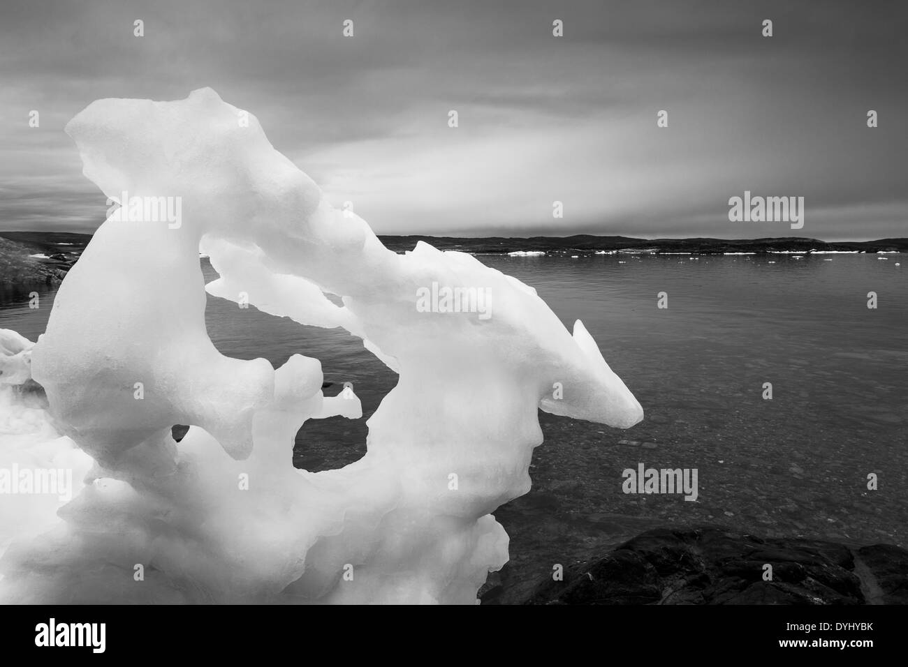 Kanada, Territorium Nunavut, schmelzenden Meereis Melville Halbinsel auf stürmischen Nachmittag in der Nähe von Polarkreis Stockfoto