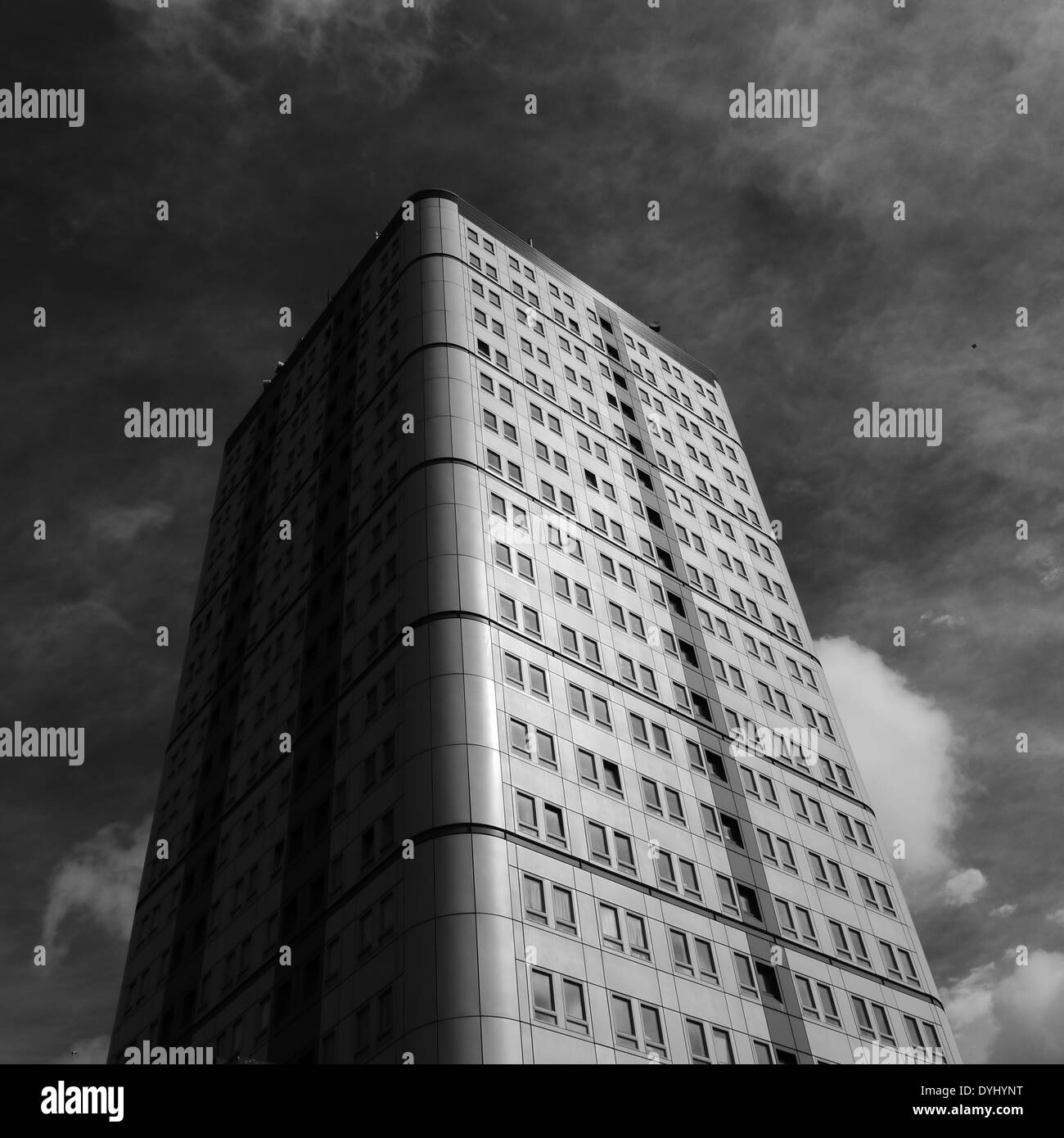 Bewick Court - Hochhaus Wohnblock / Wohnungen in zentralen Newcastle Upon Tyne, England, UK Stockfoto