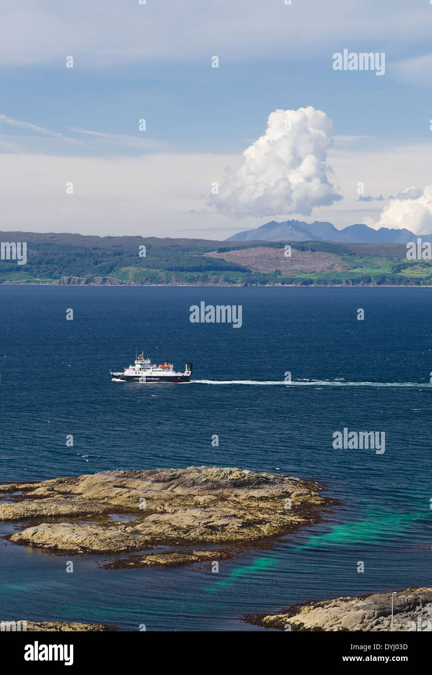 kleinen Inseln Fähre Service Position heraus zu Rum und Eigg von mallaig Stockfoto