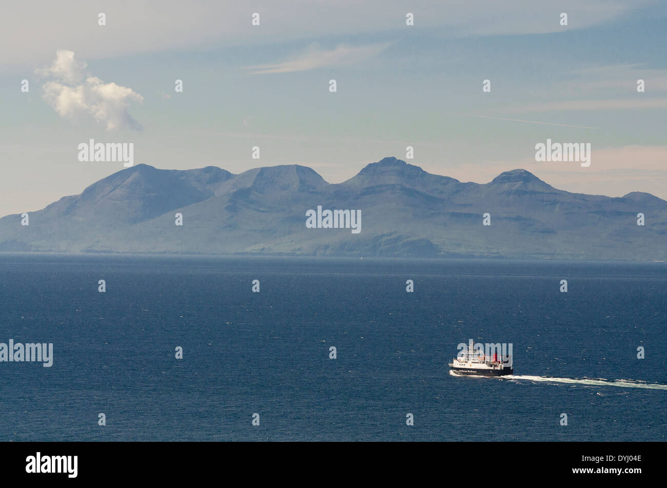 kleinen Inseln Fähre Service Position heraus zu Rum und Eigg von mallaig Stockfoto