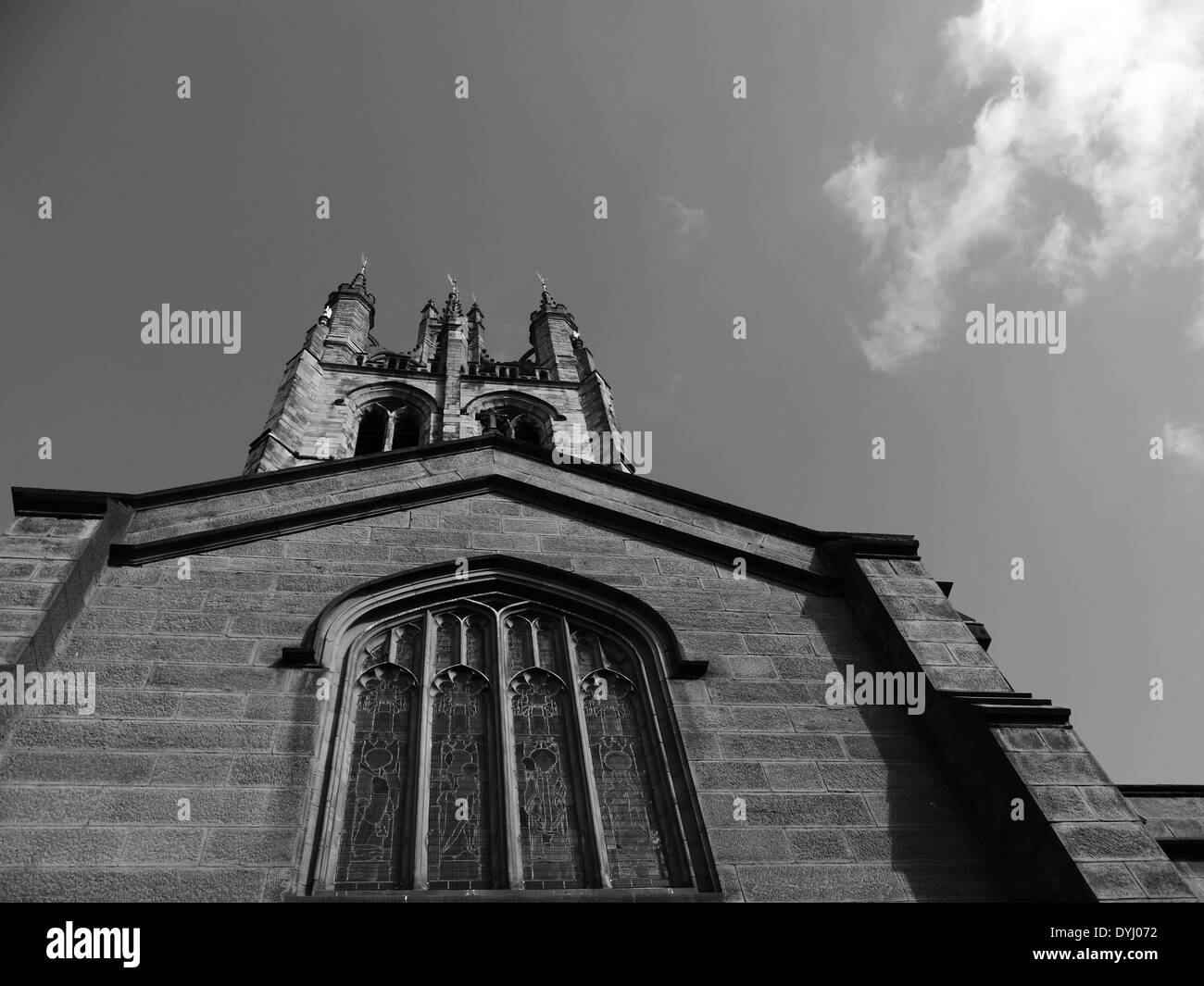 Kreativen Blick auf 900 Jahre alten St. Nikolaus-Kathedrale, Newcastle Upon Tyne, England, UK Stockfoto