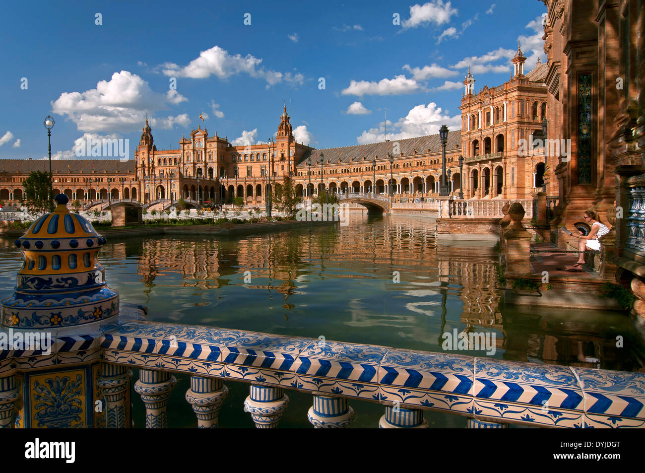 Plaza de Espana, Sevilla, Region von Andalusien, Spanien, Europa Stockfoto