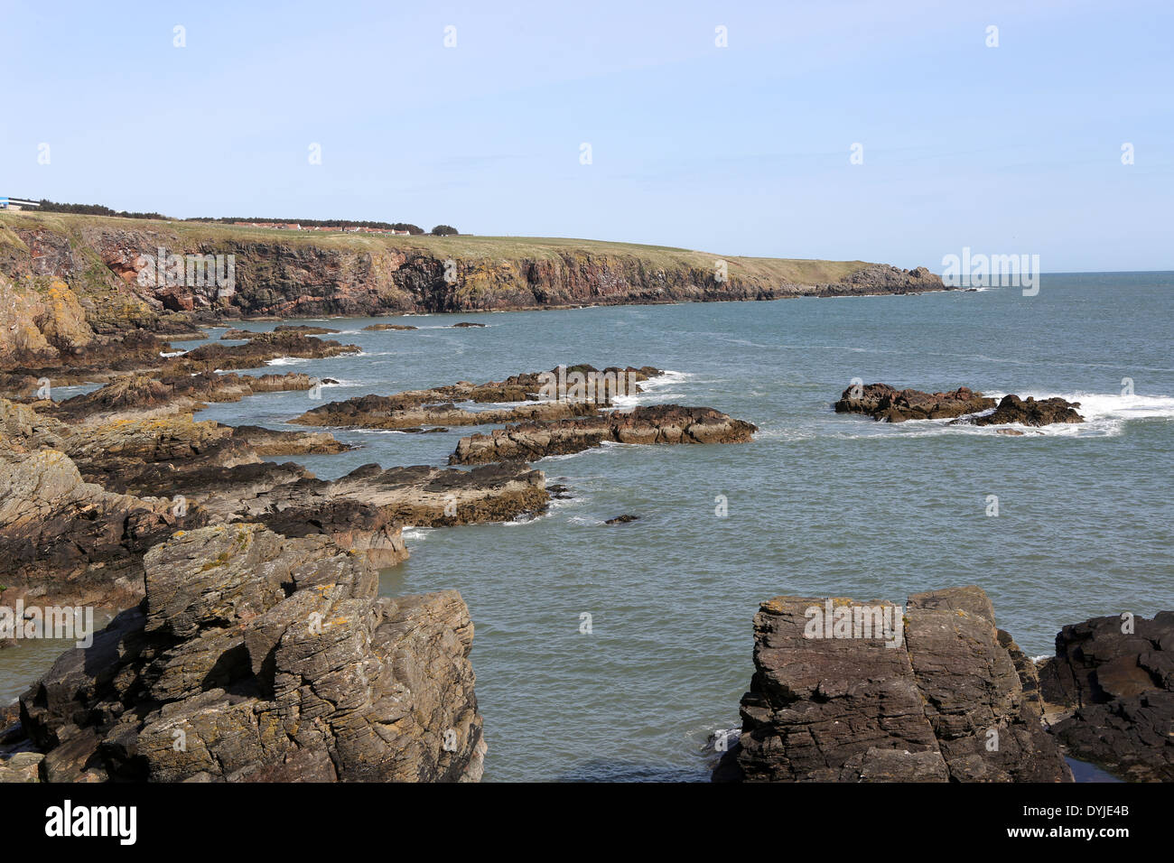 Cove Bay, Aberdeen City, Schottland, Großbritannien Stockfoto