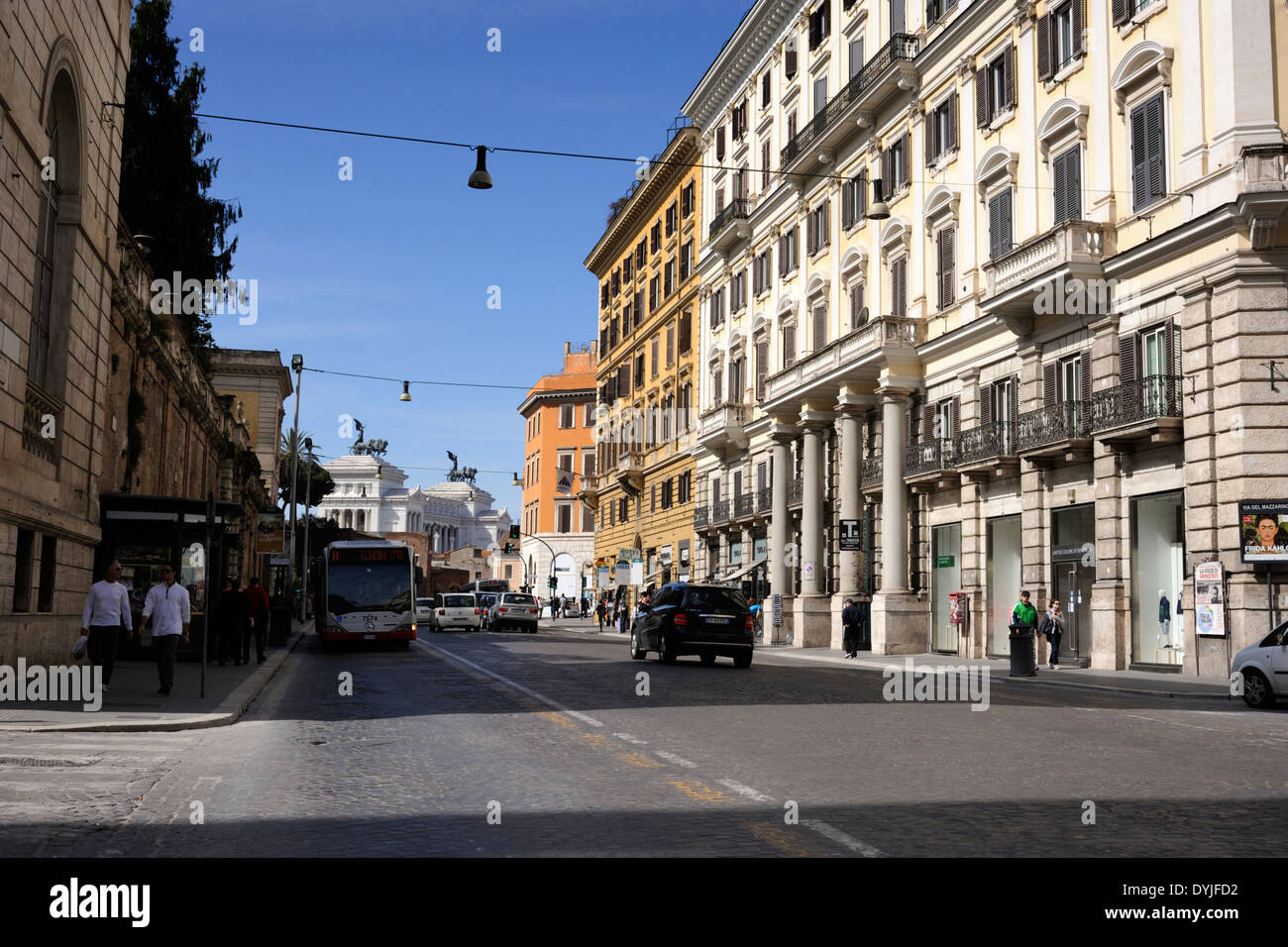 Via Nazionale, Rom, Italien Stockfoto