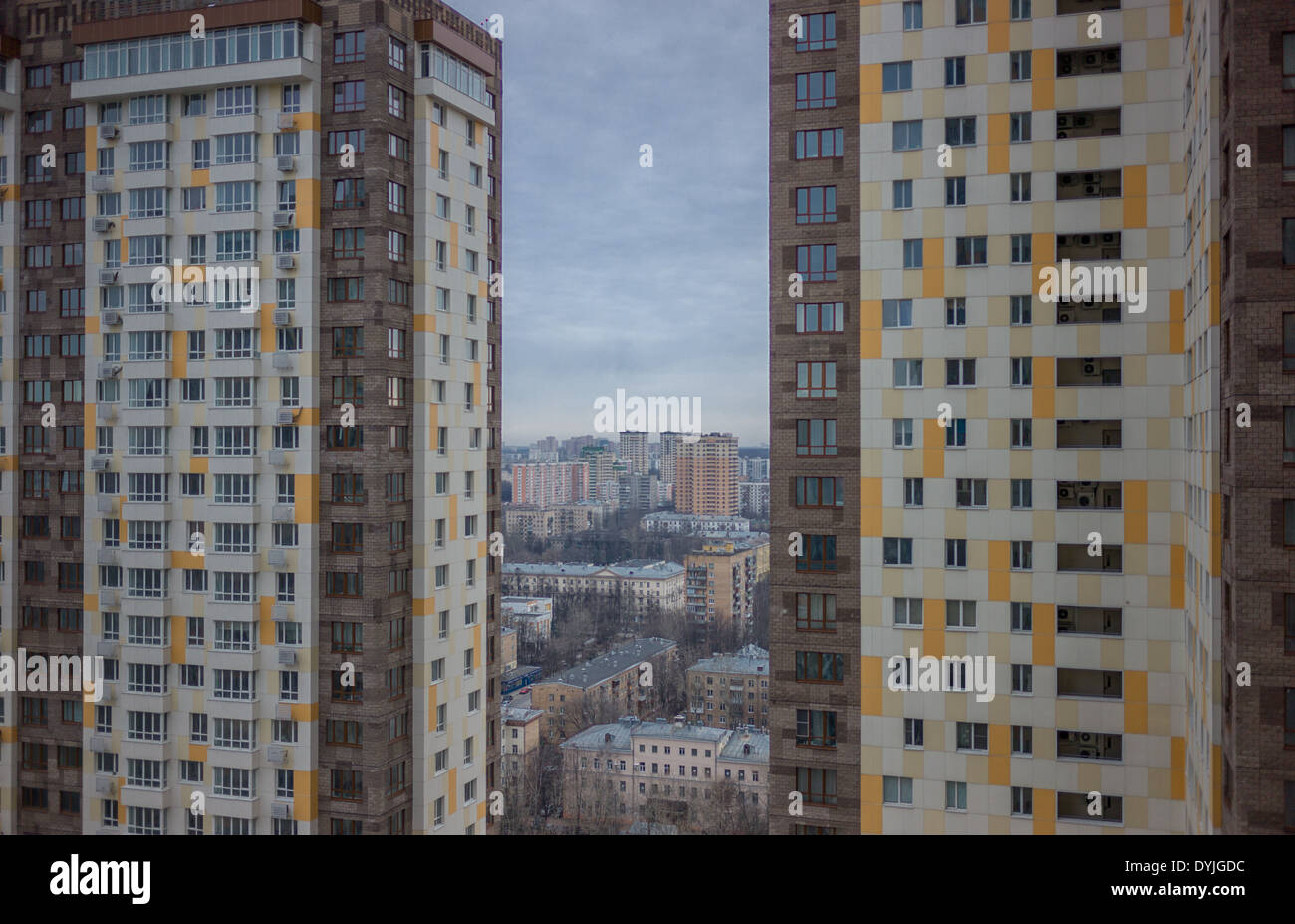 Mehrfamilienhaus. Russia.Moscow Stadt. Stockfoto