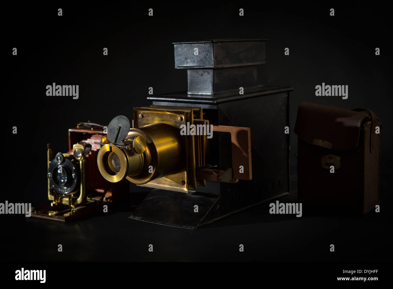 Historische magische Laterne und Kamera wahrscheinlich um 1900 erbaut, erste bekannte schießen 1907 Stockfoto