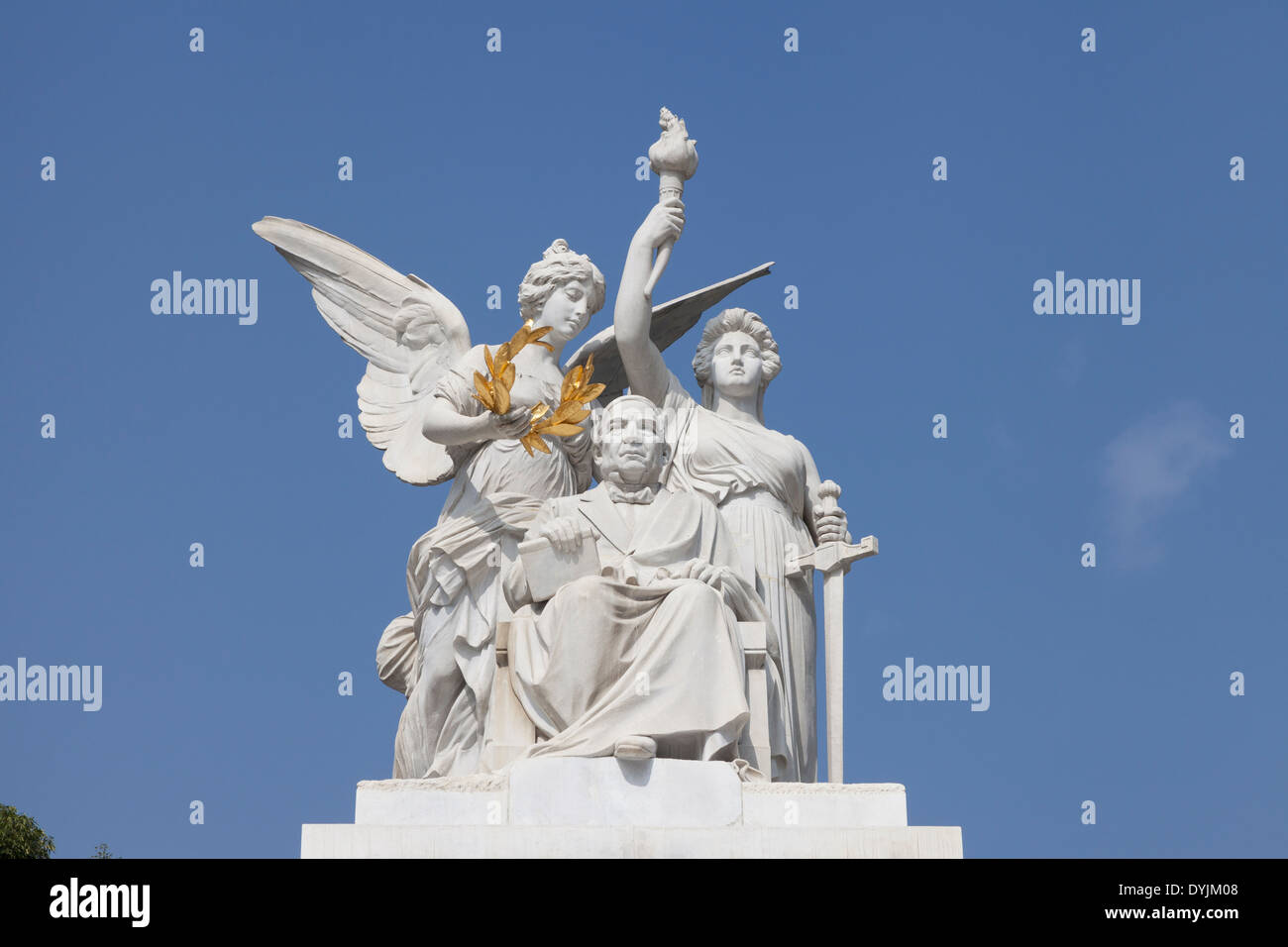 Hemiciclo einem Benito Juarez im Alameda Central Park - Centro Histórico, Cuauhtémoc, Mexiko-Stadt, Distrito Federal, Mexiko Stockfoto