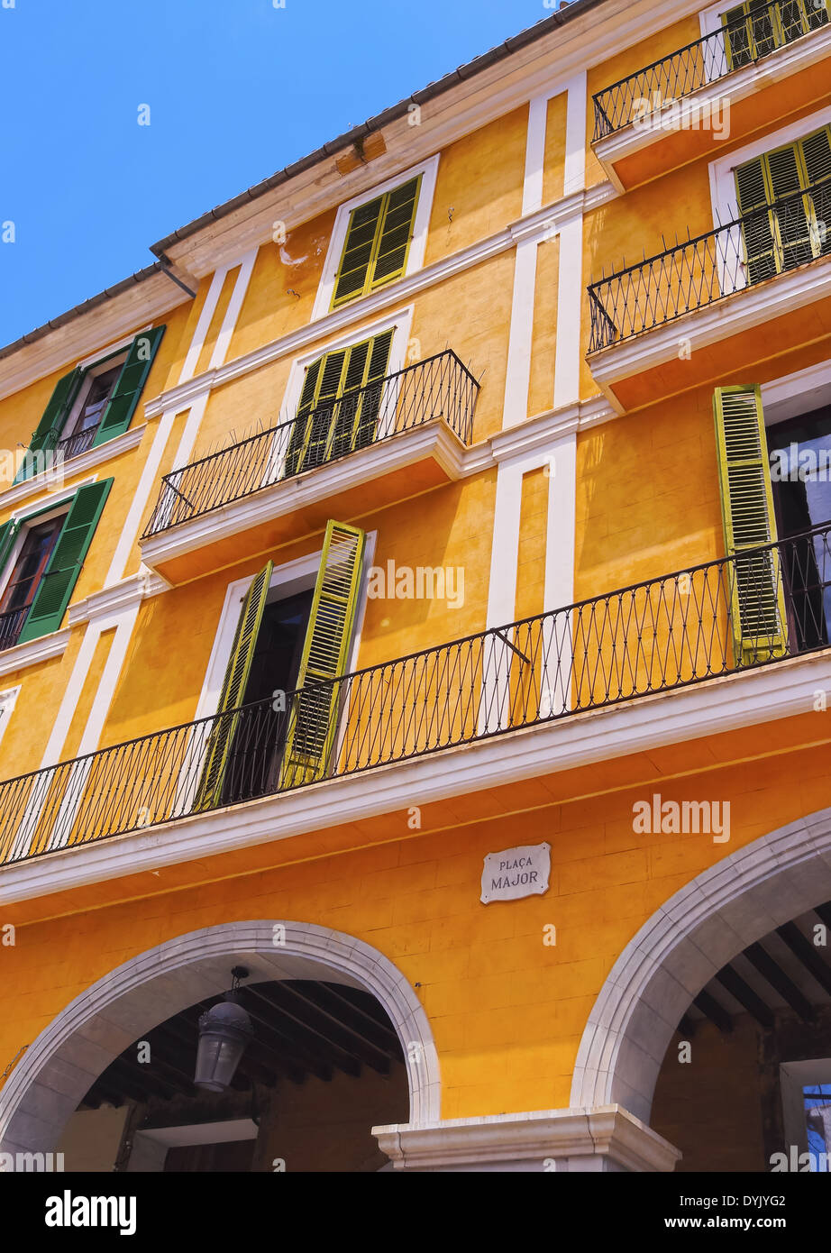 Placa Major - Hauptplatz in Palma De Mallorca, Balearen, Spanien Stockfoto