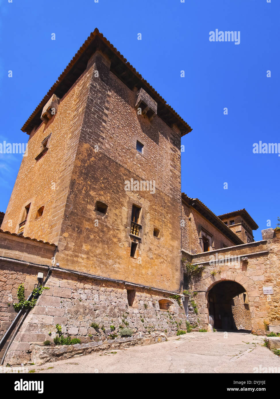 Blick auf Valldemossa auf Mallorca, Balearen, Spanien Stockfoto