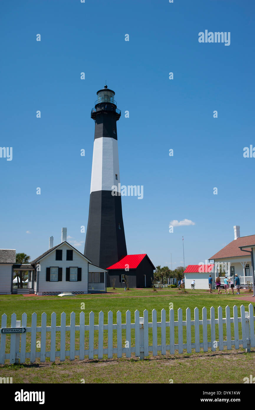 USA Georgia GA Tybee Island Light Station und Museum in der Nähe von Savannah an der Atlantik-Küste Stockfoto