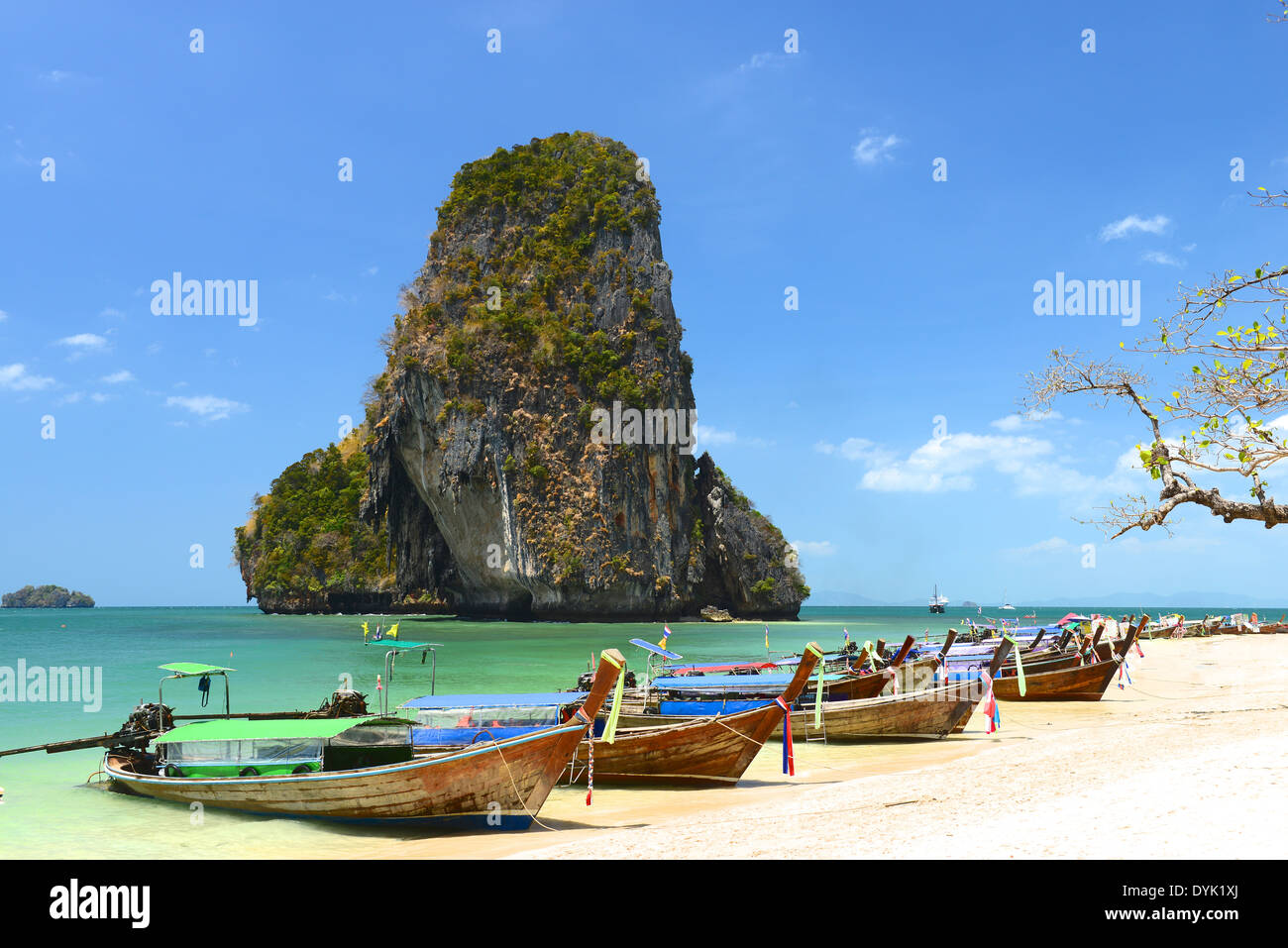 Tropischer Strand, Kho Poda in Krabi Thailand Stockfoto