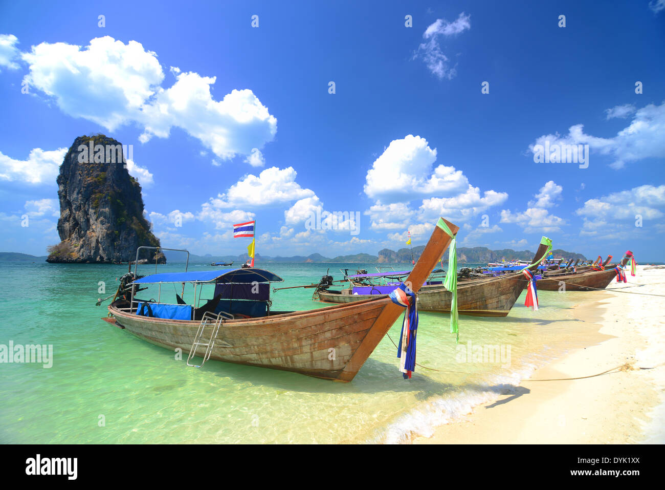 Tropischer Strand, Kho Poda in Krabi Thailand Stockfoto