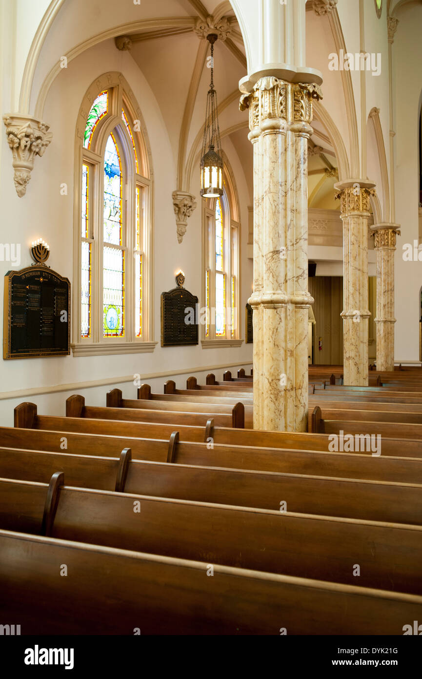 USA-Georgia-GA-Savannah Gemeinde Mickve Israel-Tempel, einer der ältesten in den Vereinigten Staaten Stockfoto