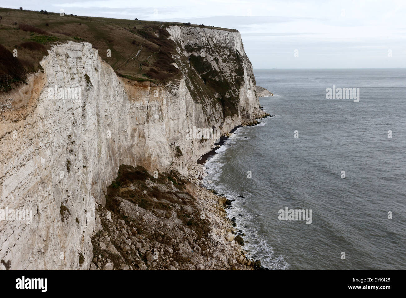 Kreidefelsen von Dover, Kent, März 2014 Stockfoto
