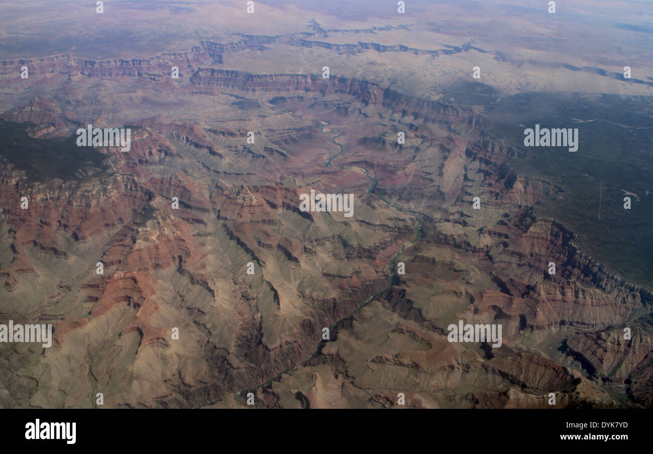 Antenne-Grand-Canyon-Nationalpark Colorado River Arizona-Utah Stockfoto