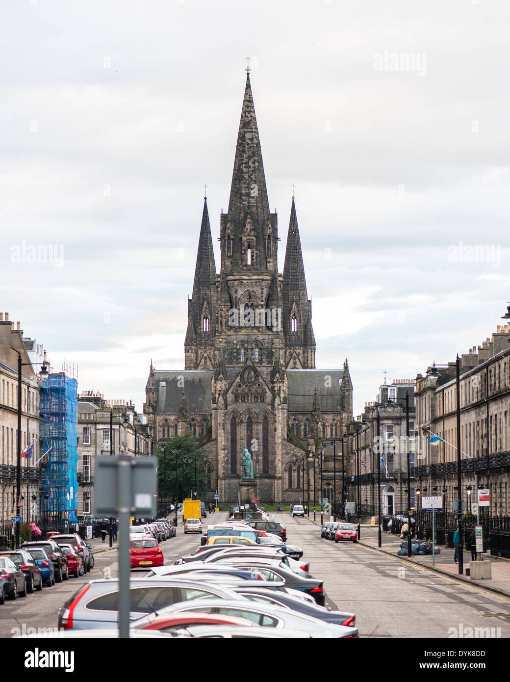 Melville Street und Str. Marys Kathedrale, Edinburgh Stockfoto