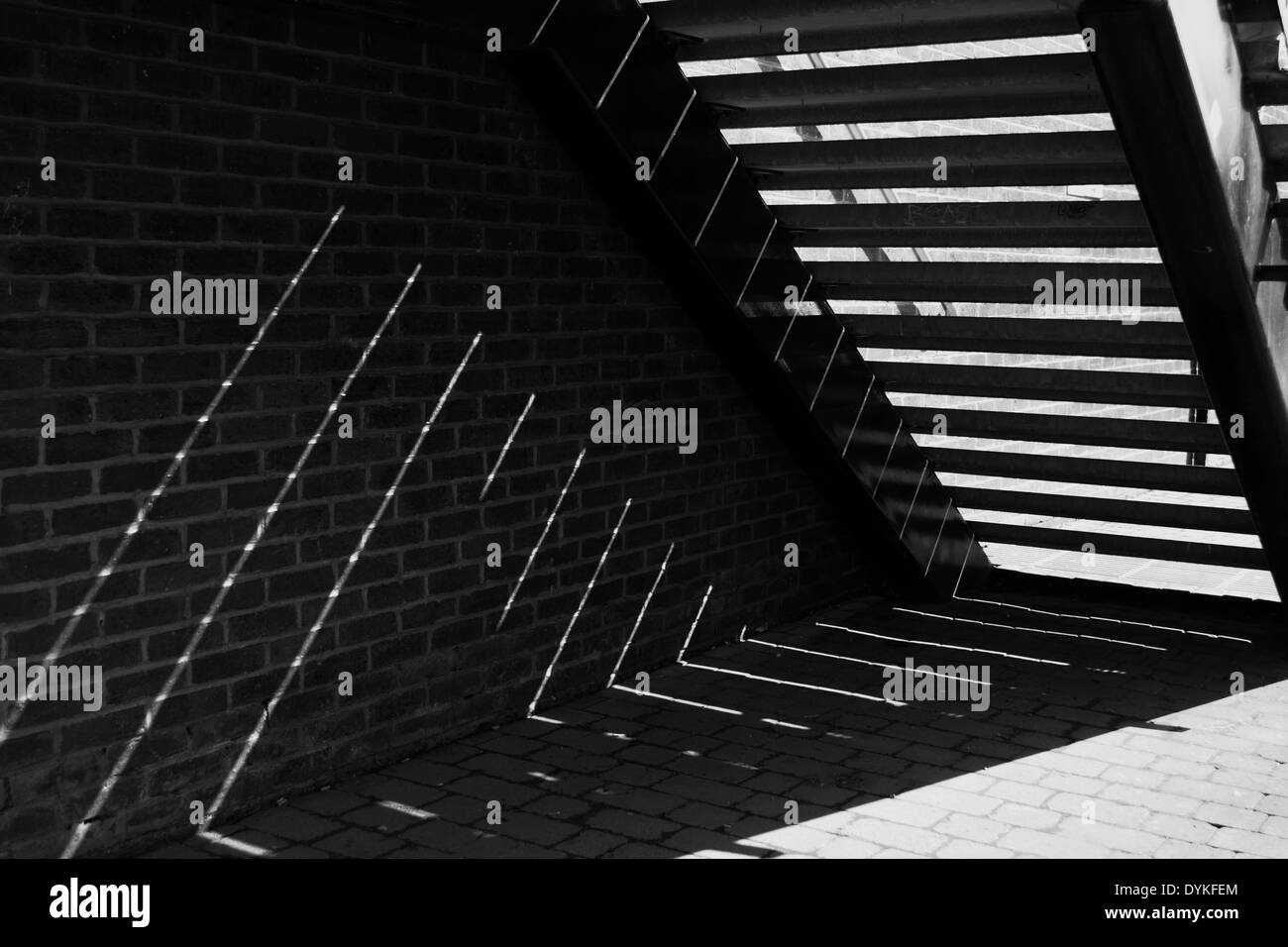 Schatten von Treppen Stockfoto