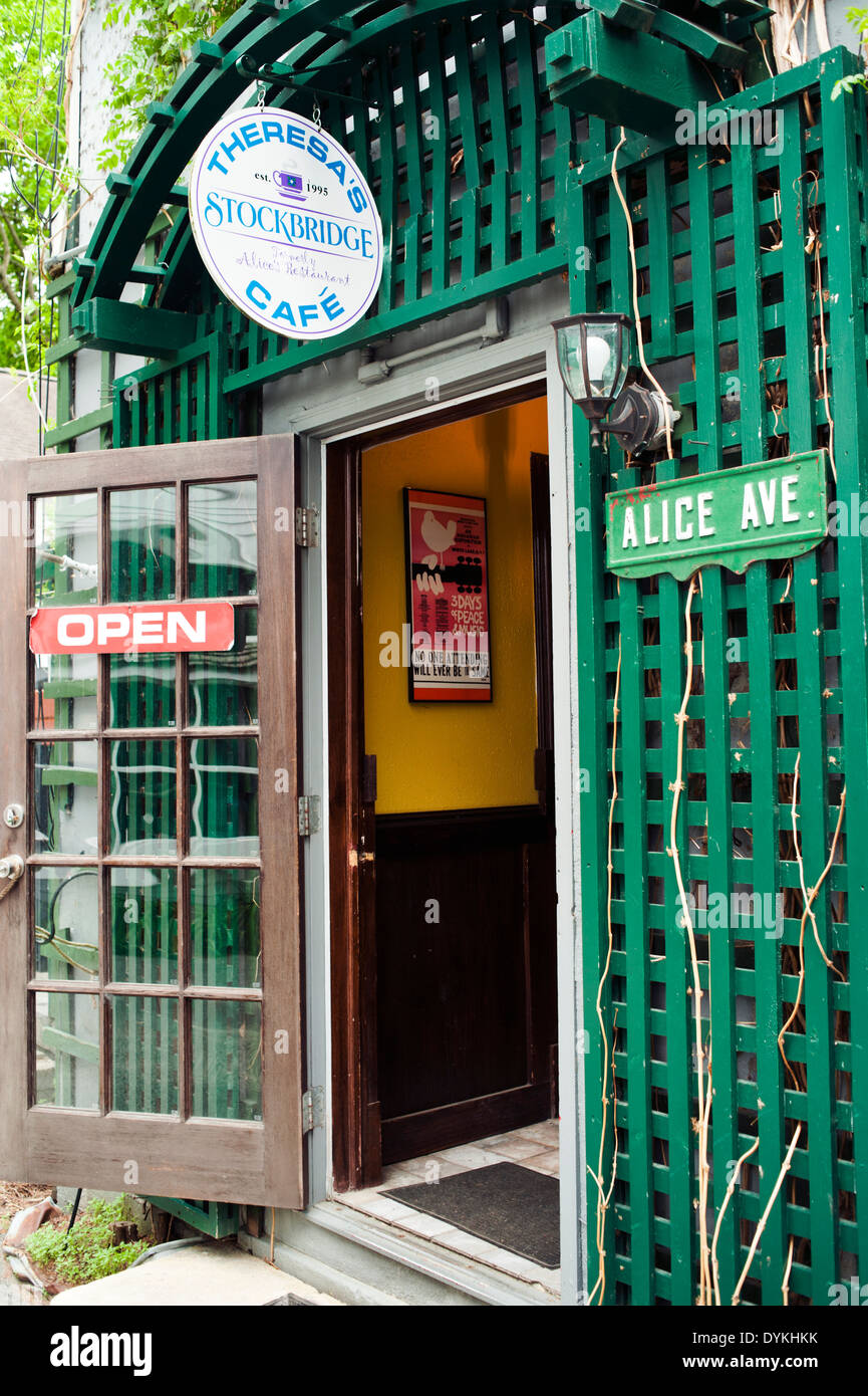 Alices Restaurant vor dem Eingang im Lager Brücke Massachusetts Stockfoto