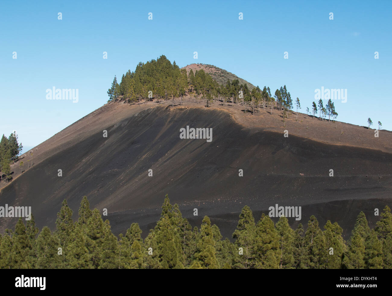 Gran Canaria vulkanischen Vulkanausbruch Schlick Asche Erdrutsch Stockfoto