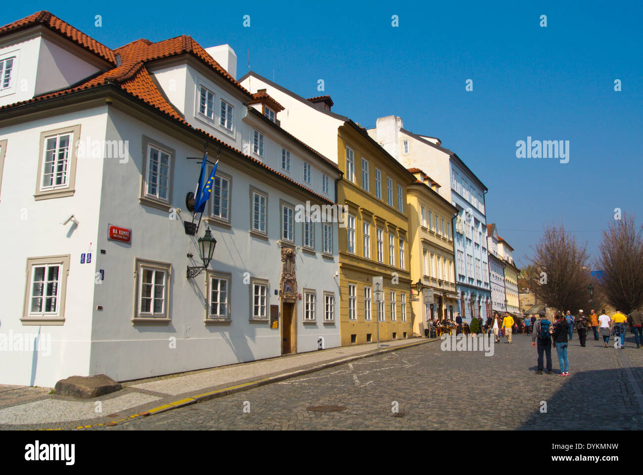 Na Kampe Straße Kampa-Insel, Mala Strana, Prag, Tschechische Republik, Europa Stockfoto