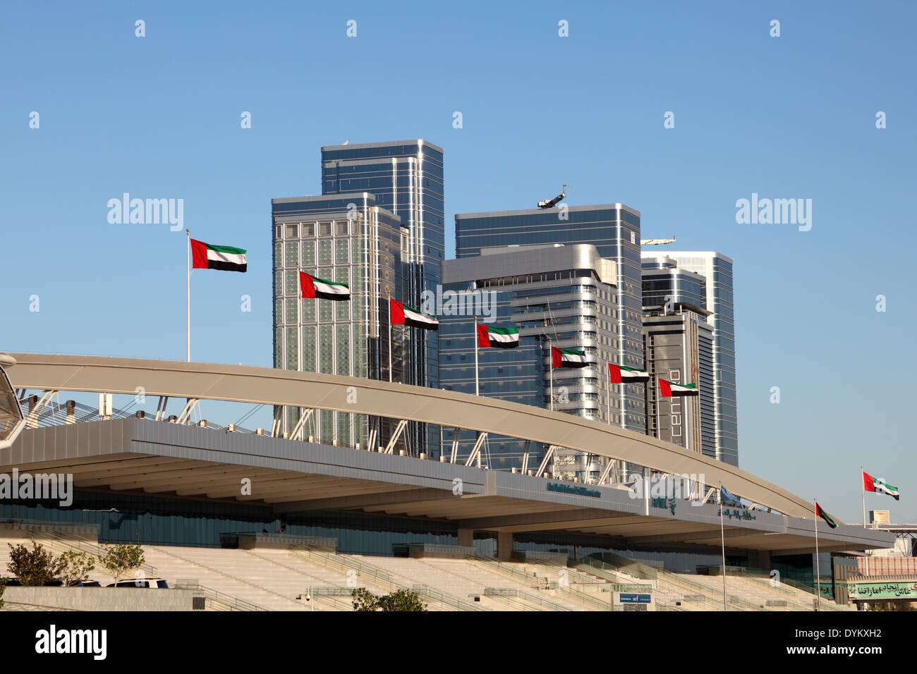 National Exhibition Centre in Abu Dhabi, Vereinigte Arabische Emirate Stockfoto