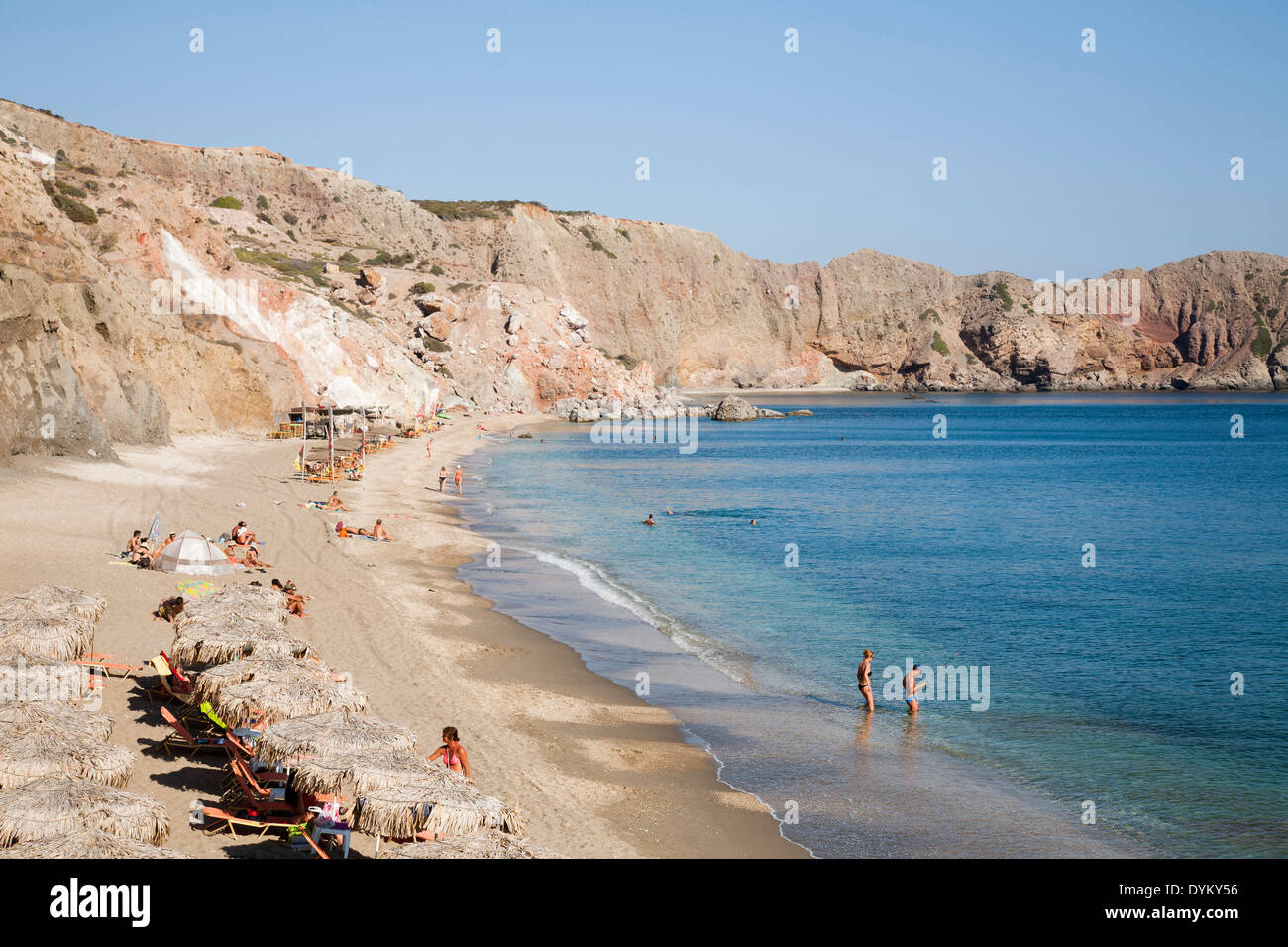 Paleohori Strand, Insel Milos, Kykladen, Griechenland, Europa Stockfoto