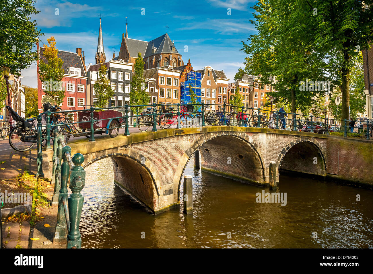Stadtbild von Amsterdam Stockfoto