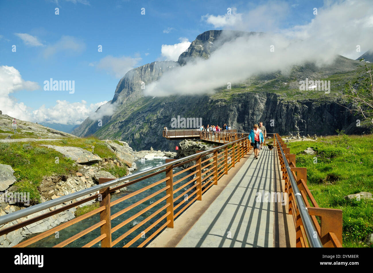 Aussichtsplattform am Trollstigen Road, in der Nähe von Åndalsnes, Møre Og Romsdal, Westnorwegen, Norwegen Stockfoto