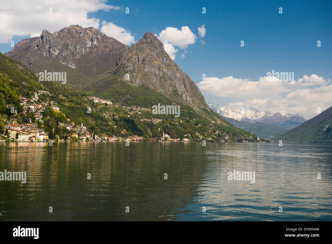 Italienische Ostteil des Sees Lago di Lugano, Lago di Lugano, Provinz Como, Lombardei, Italien Stockfoto