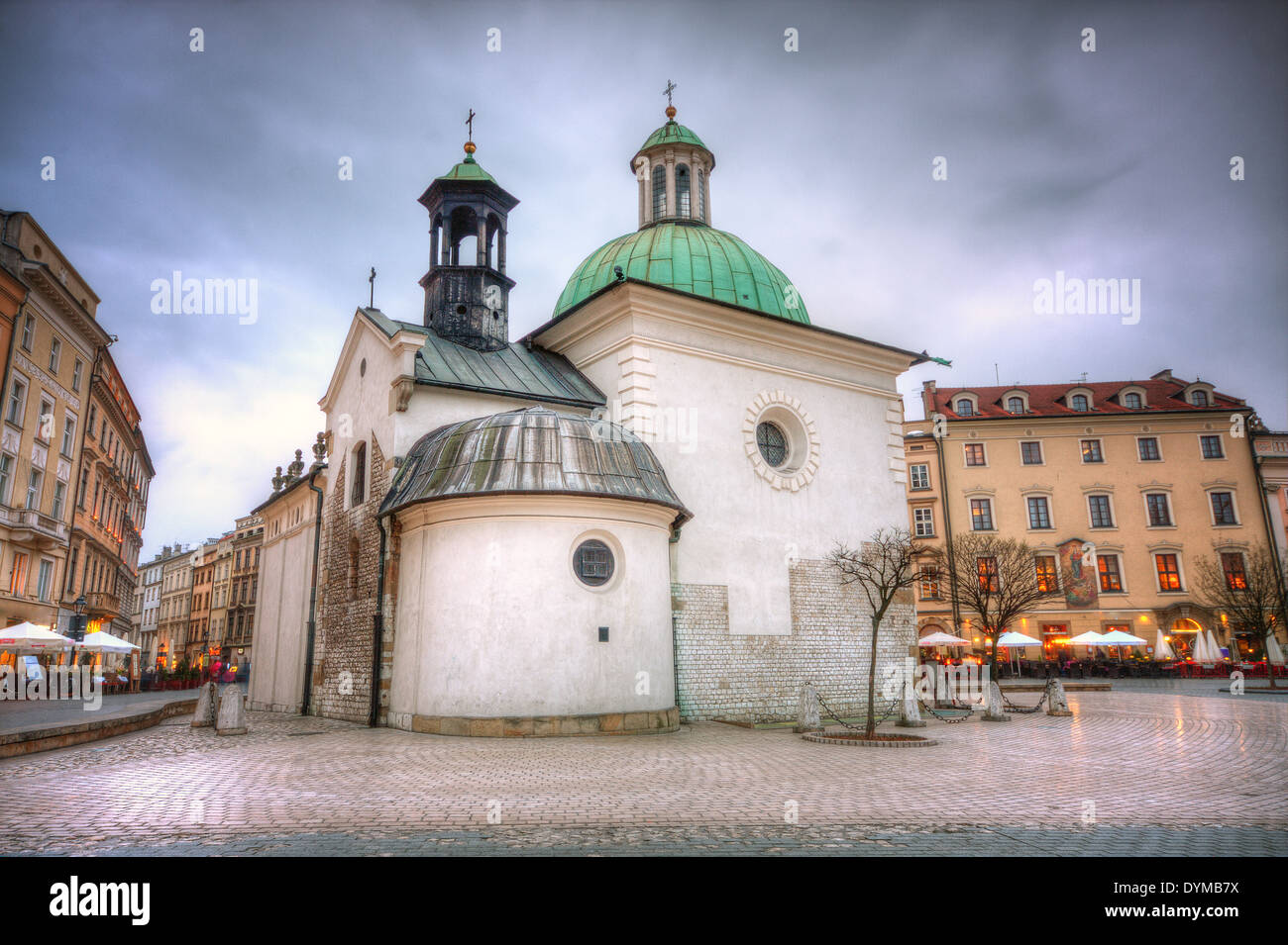 Barocke Kirche. Adalbert in Krakau Stockfoto