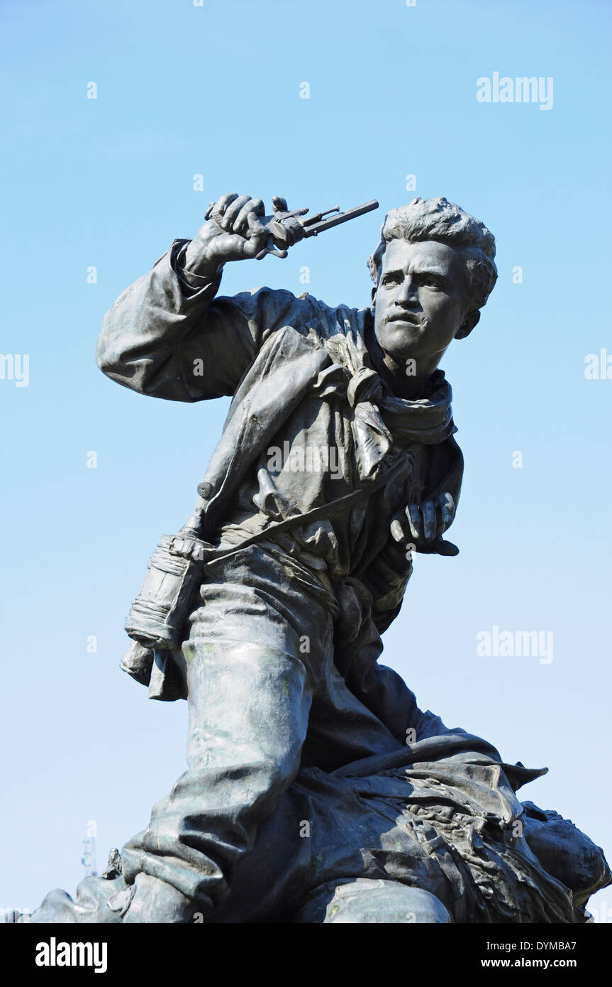 Enrico E Giovanni Cairoli Denkmal von Ercole Rosa in der Nähe der Gärten der Villa Borghese, Rom, Italien Stockfoto