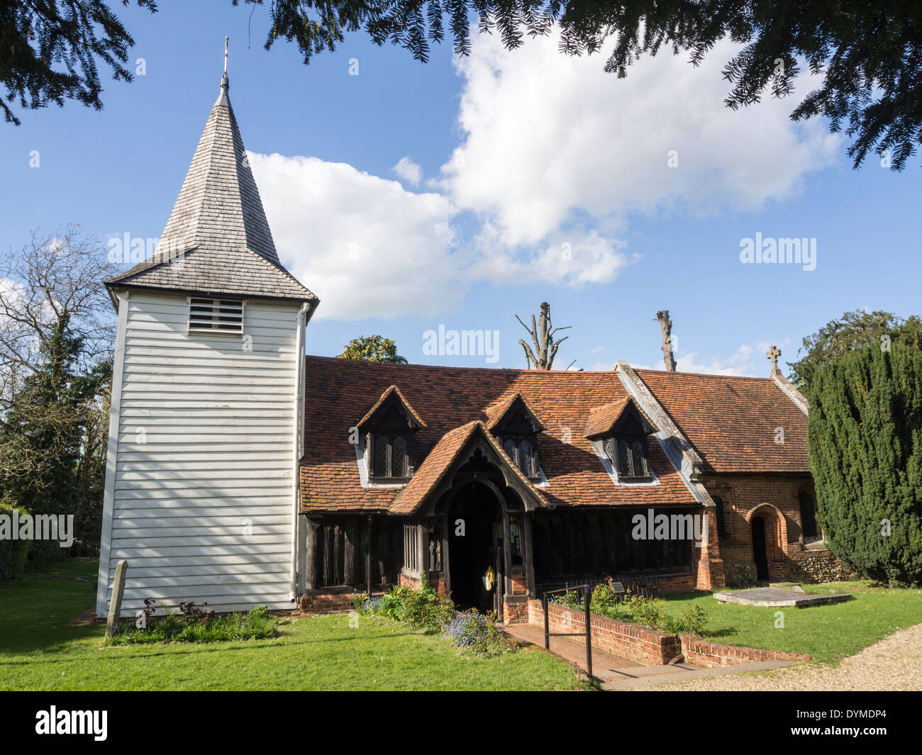 Pfarrkirche St. Andrews an Greensted Chipping Ongar Essex Stockfoto