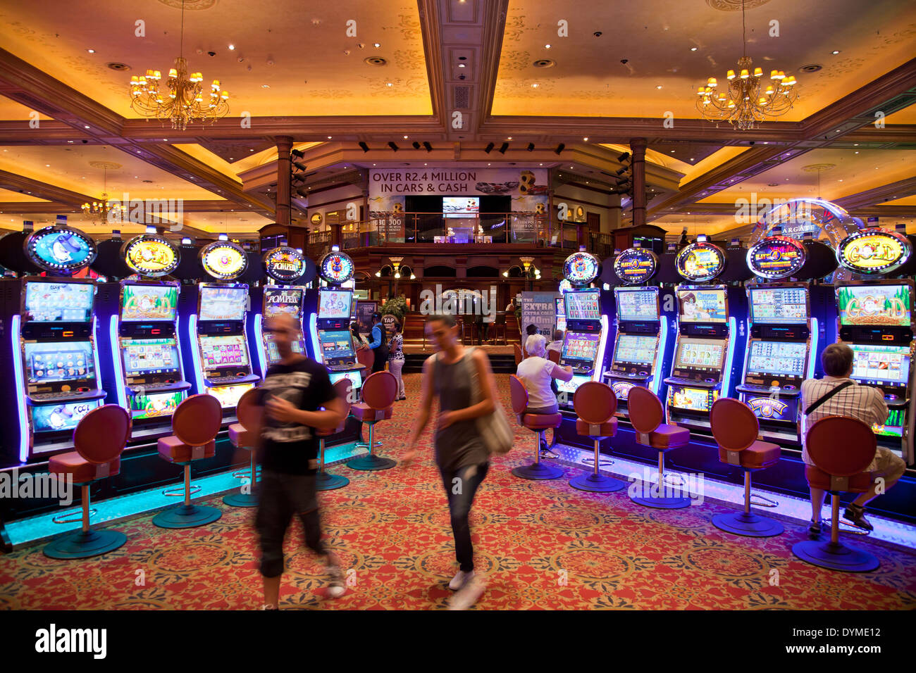 Spielautomaten der Gold Reef City Casino und Hotel in Johannesburg, Gauteng, Südafrika, Afrika Stockfoto