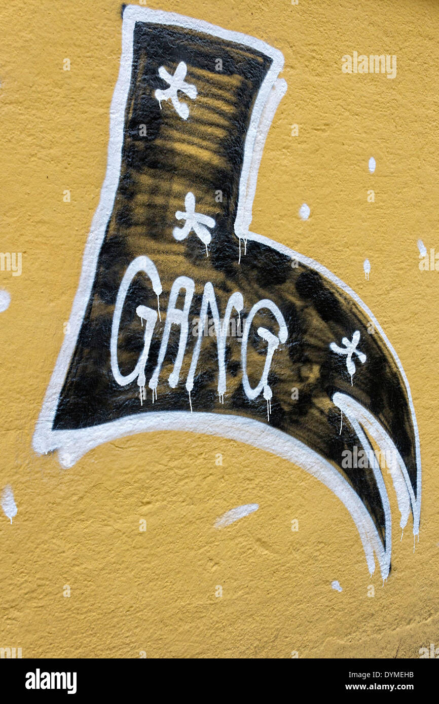 Wand-Graffiti, Haidhausen, München, Oberbayern, Deutschland, Europa Stockfoto