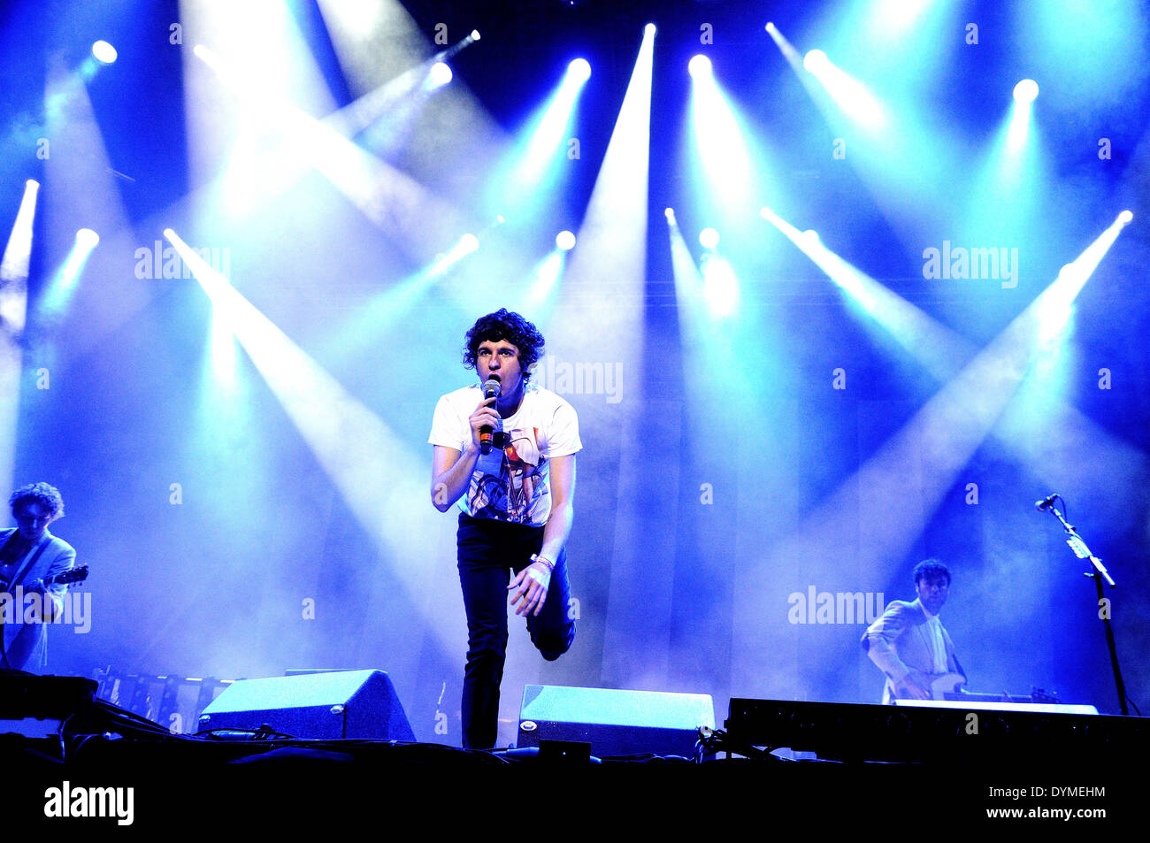 MADRID - SEPT 15: The Kooks, britische Rockband, die in Brighton, Konzert in Complejo Deportivo Cantarranas am 15. September 2 Stockfoto