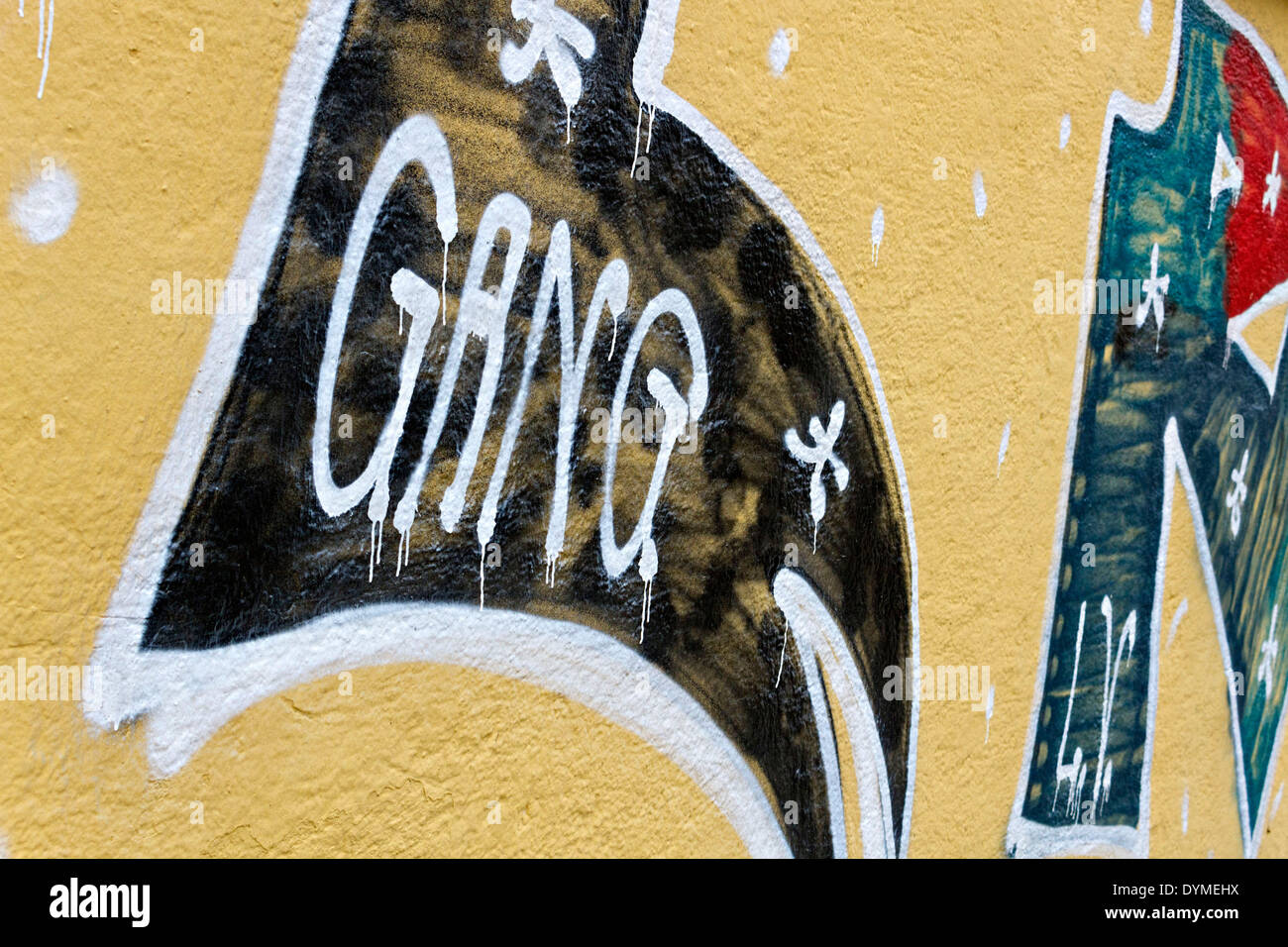 Wand-Graffiti, Haidhausen, München, Oberbayern, Deutschland, Europa Stockfoto