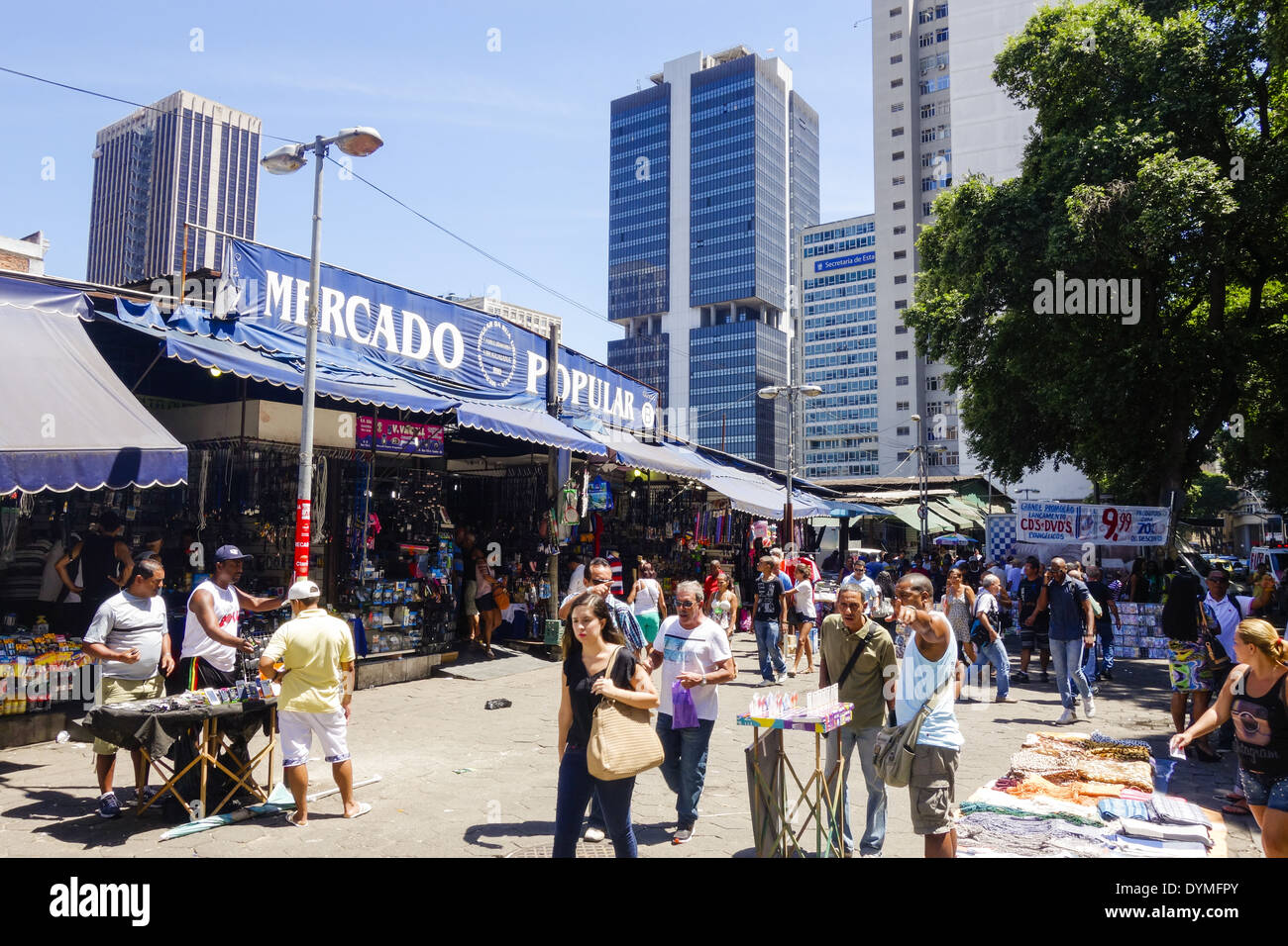 Rio De Janeiro, Centro, Uruguaiana, Mercado Popular, Brasilien Stockfoto