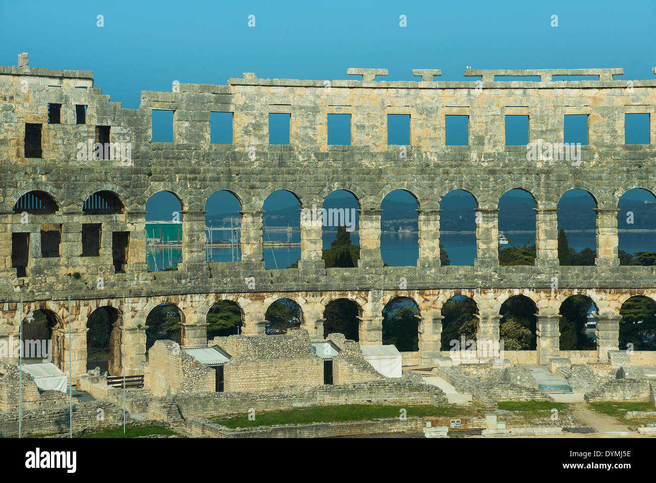 Die römische Arena in Pula, Kroatien Stockfoto