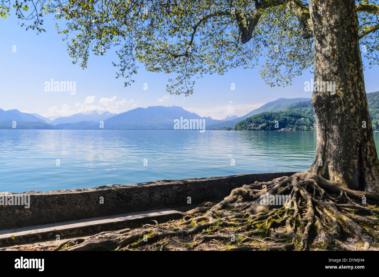 Lac d ' Annecy, Annecy, Haute-Savoie, Rhone-Alpes, Frankreich Stockfoto