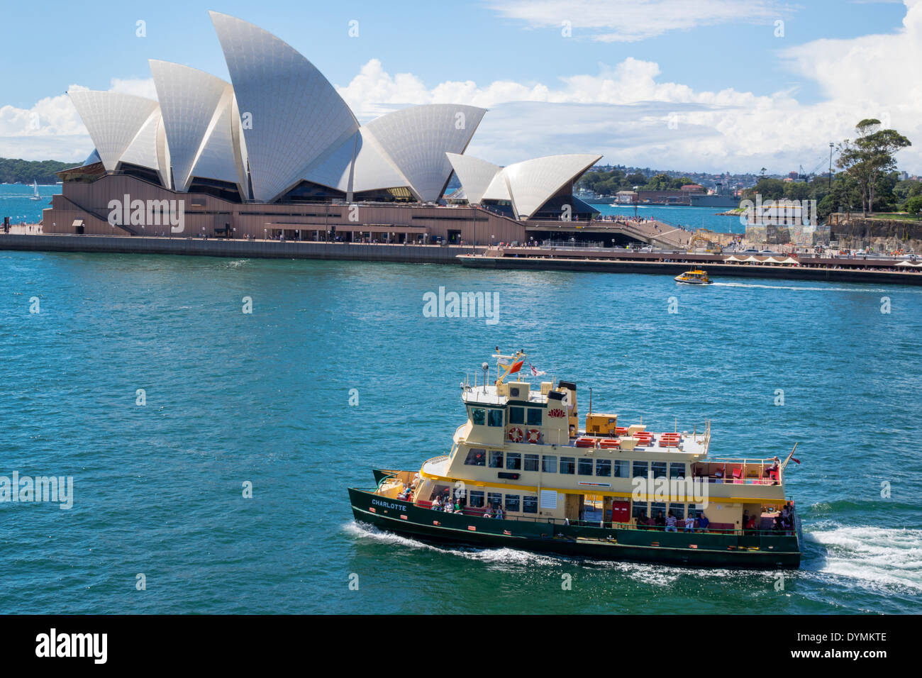 Sydney Australien, New South Wales, Circular Quay, Sydney Harbour, Hafen, Opernhaus, Fähre, Fähren, Parramatta River Wasserbesucher reisen auf Reisen Stockfoto