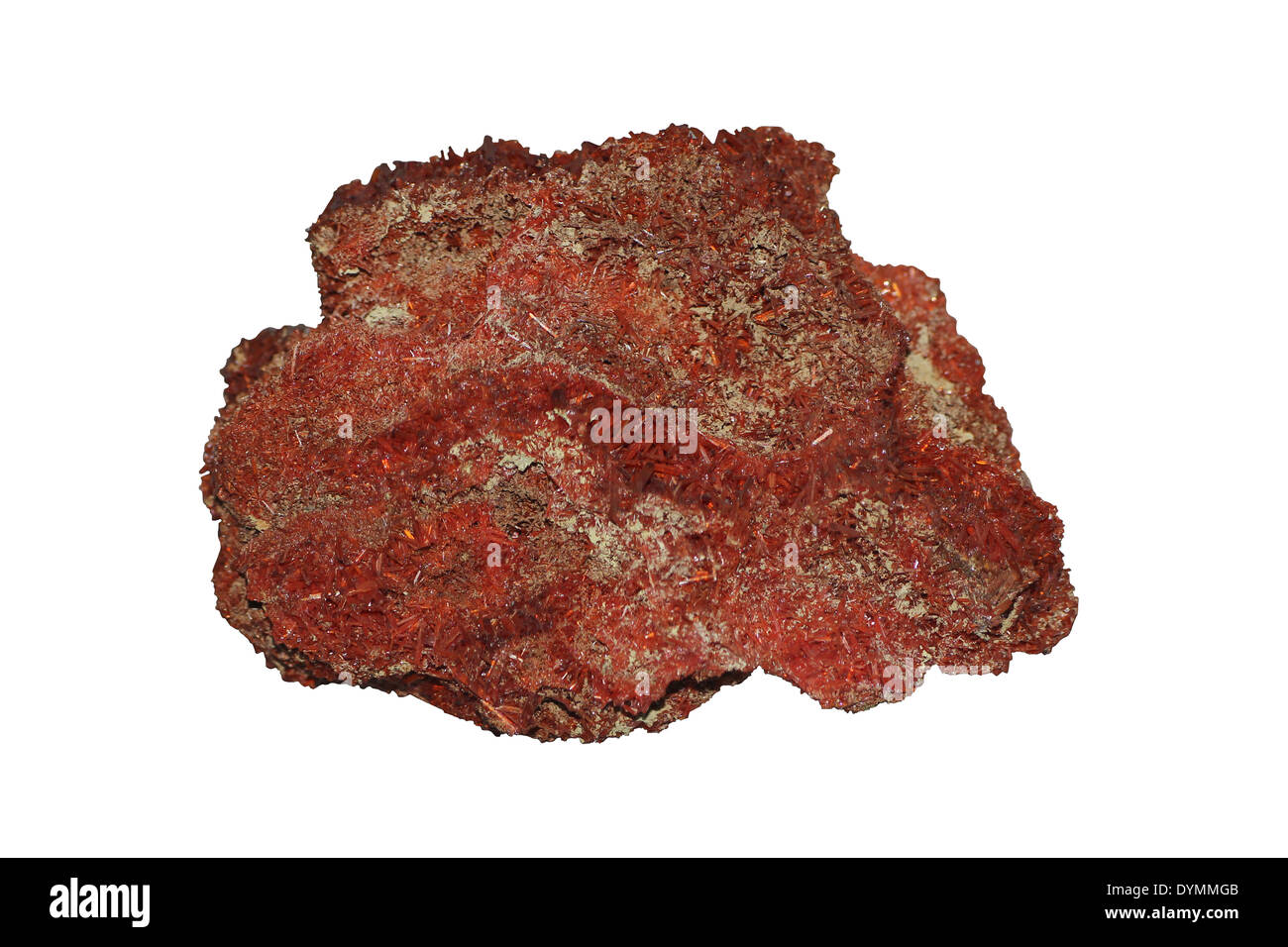 Krokoit - ein Mineral bestehend aus Bleichromat Stockfoto