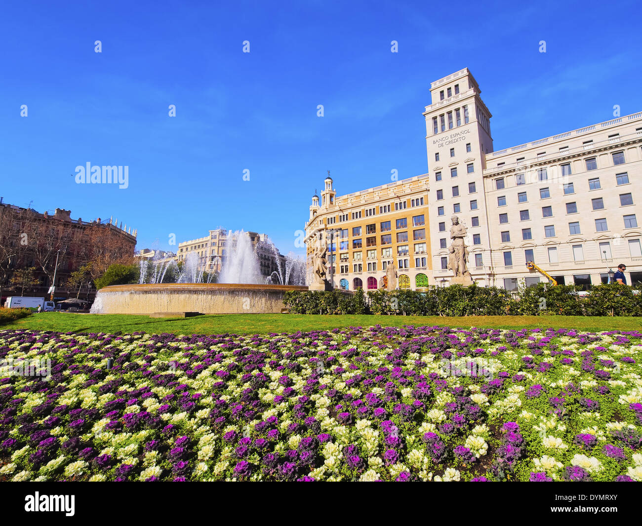 Placa de Catalunya - Katalonien-Platz in Barcelona, Spanien Stockfoto