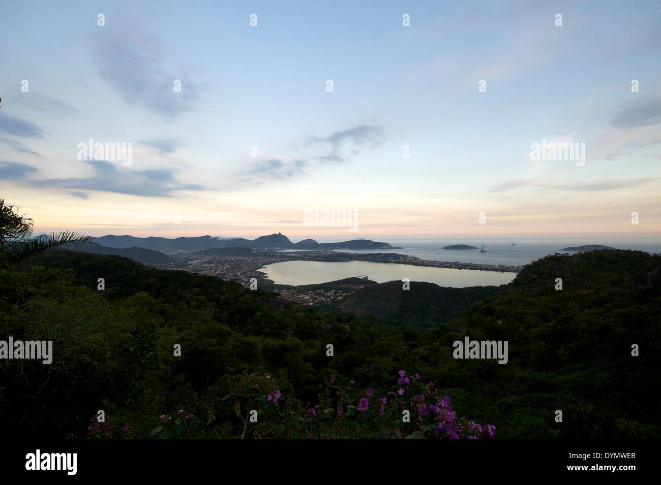 Blick auf Piratininga Lagune Stockfoto