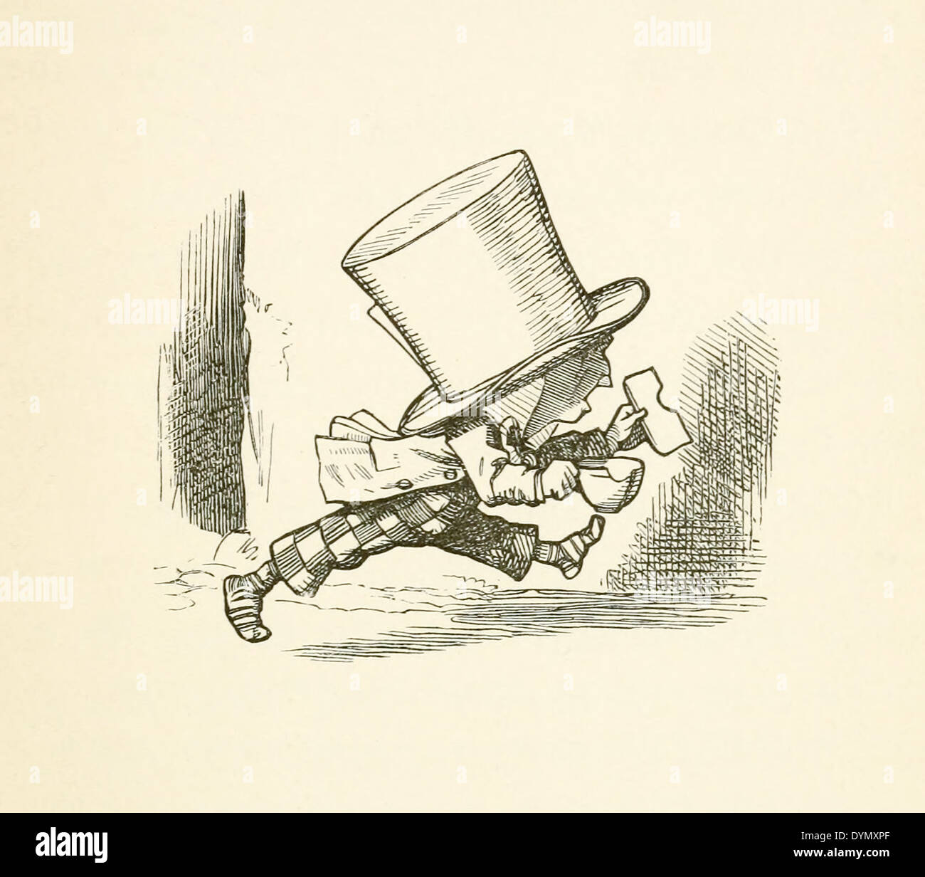 John Tenniel (1820-1914) Illustration aus Carrolls "Alice im Wunderland" veröffentlichte im Jahre 1865. Der Hutmacher. Stockfoto