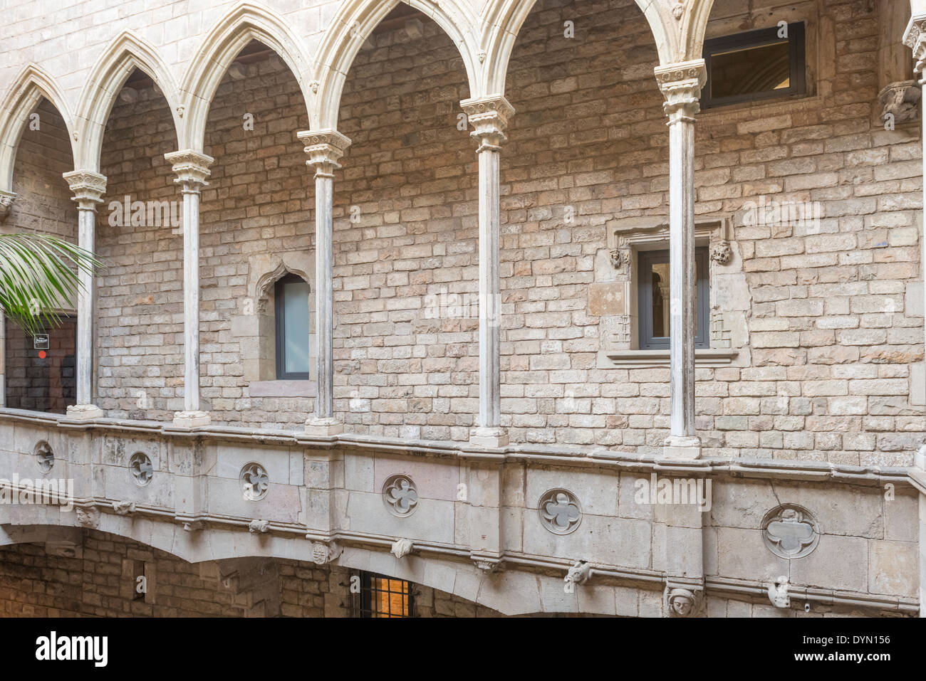 Picasso-Museum im alten gotischen Teil von Barcelona. Stockfoto