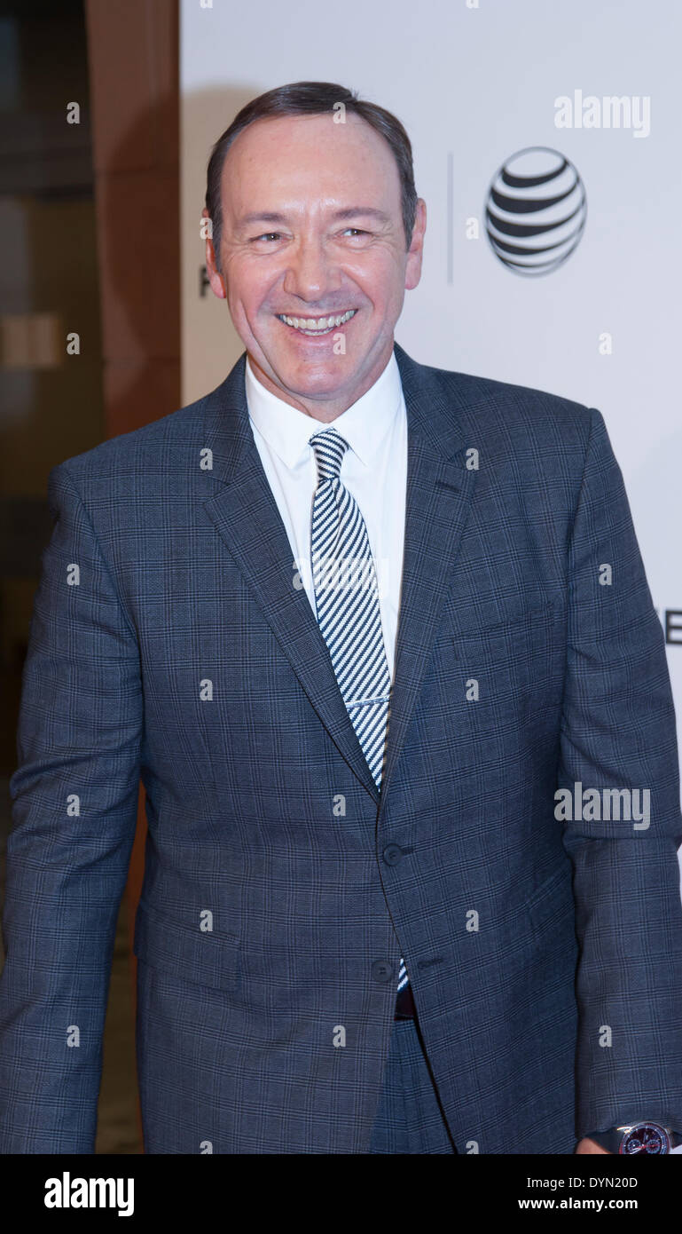 New York, NY, USA - 21. April 2014: Schauspieler Kevin Spacey Tribeca Vorträge besucht: nach dem Film: "jetzt: In the Wings On A World Stage" während des 2014 Tribeca Film Festival am BMCC Tribeca PAC, Manhattan Credit: Sam Aronov/Alamy Live News Stockfoto